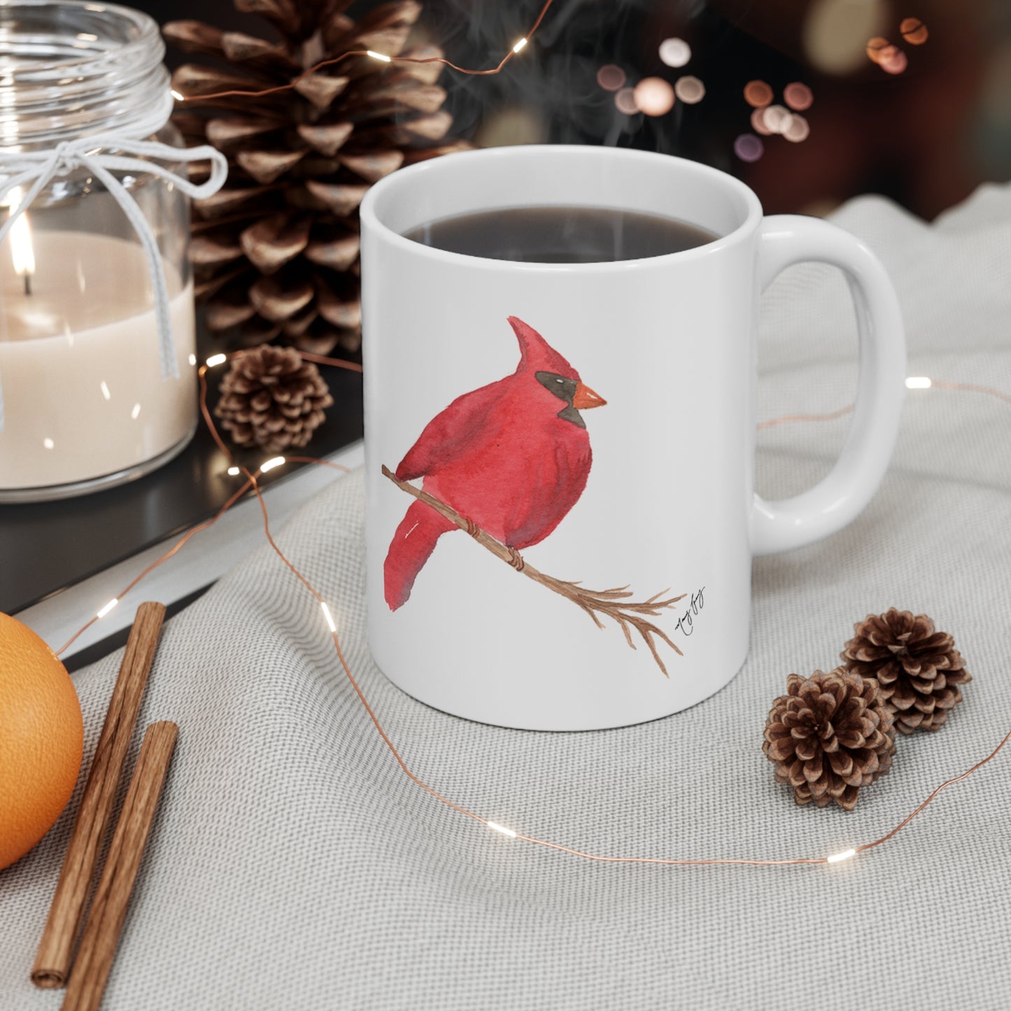 Red Cardinal Ceramic Mug