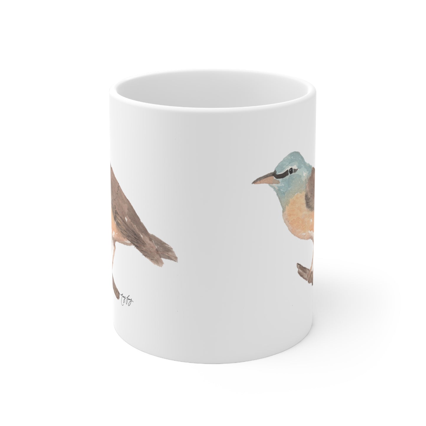 Eyebrowed Thrush Ceramic Mug