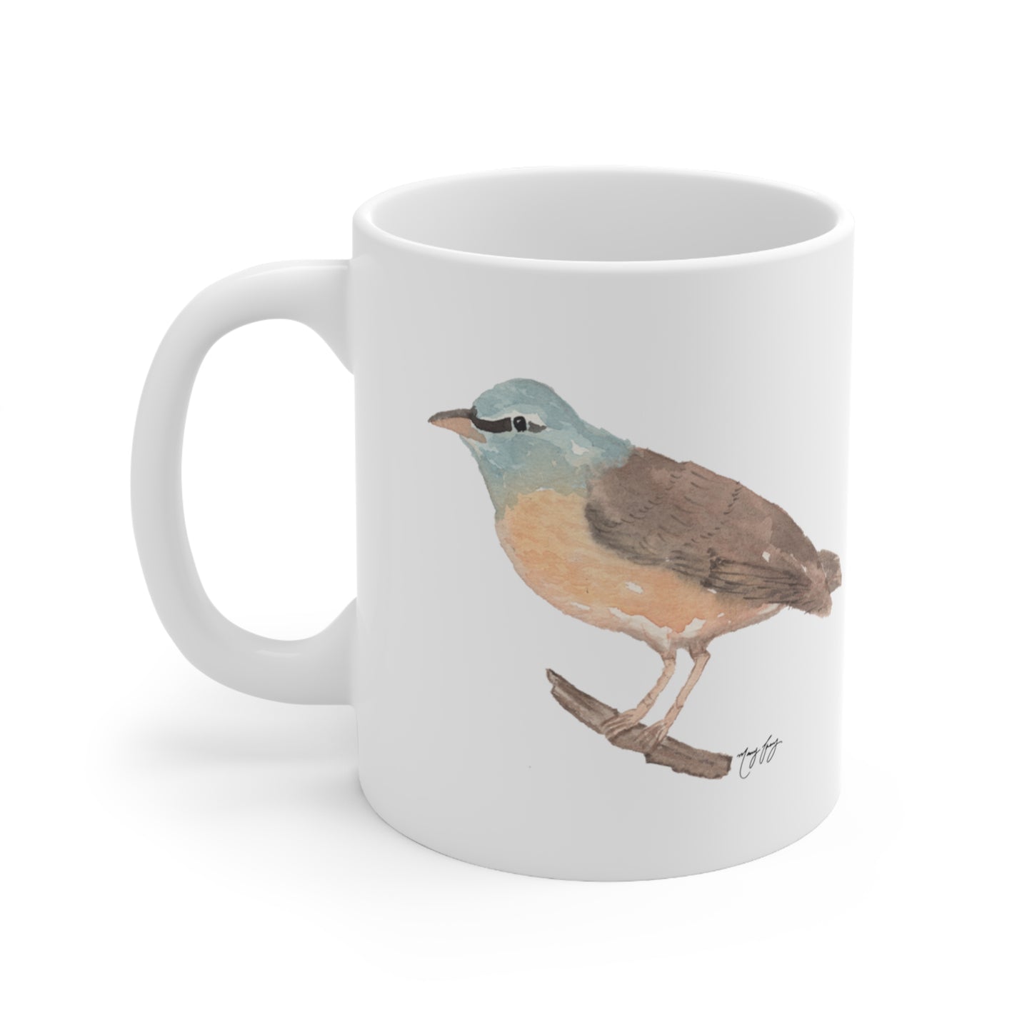 Eyebrowed Thrush Ceramic Mug