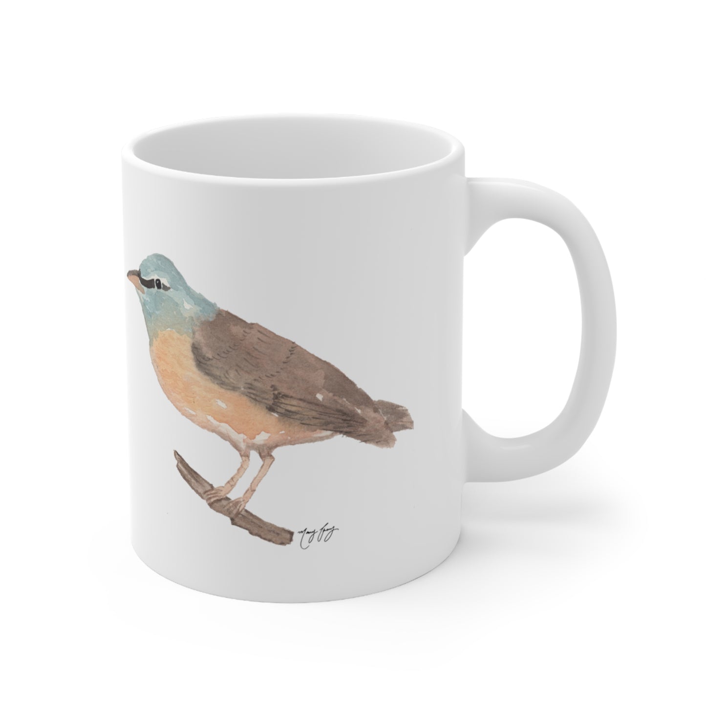 Eyebrowed Thrush Ceramic Mug