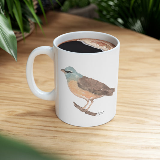 Eyebrowed Thrush Ceramic Mug